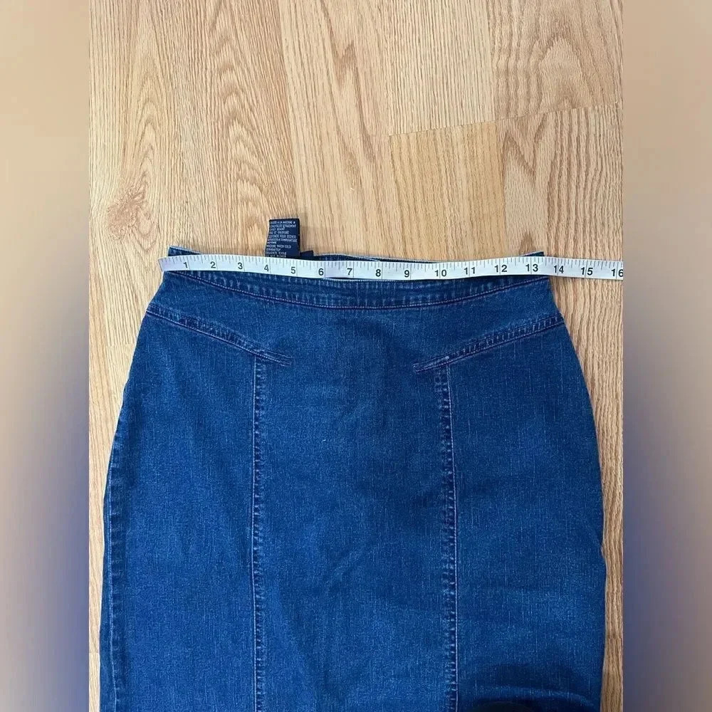 Vintage Lana Sport maxi skirt jeans Size 10 - Picture 6 of 9